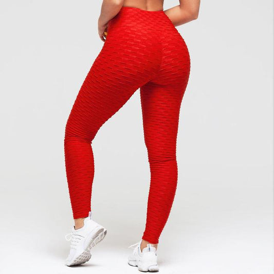 Leggings modellanti glutei anti-cellulite con arricciatura, senza tasche.